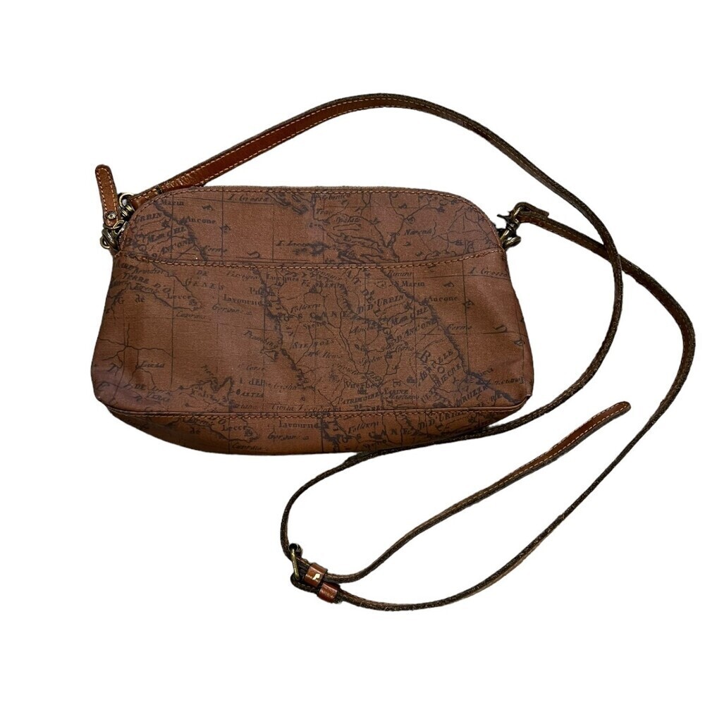 Patricia Nash Brown Signature Map Crossbody Bag